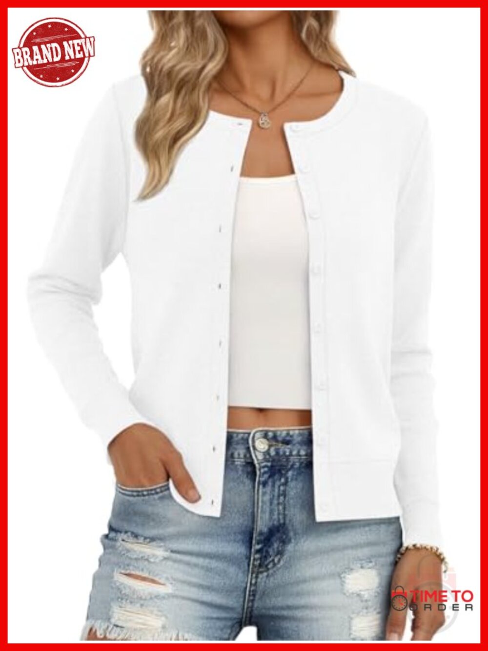Women's Lightweight Knit Cardigan | Cute Button-Down Sweater | Layering Top for